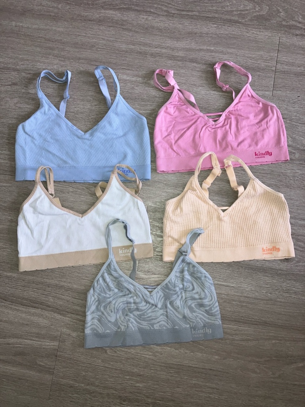 Kindly Ribbed & Seamless Bralette Set - Pastel Mix